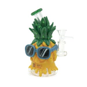 6.5" Pineapple Glass Bong with Sunglasses – Vibrant New Design